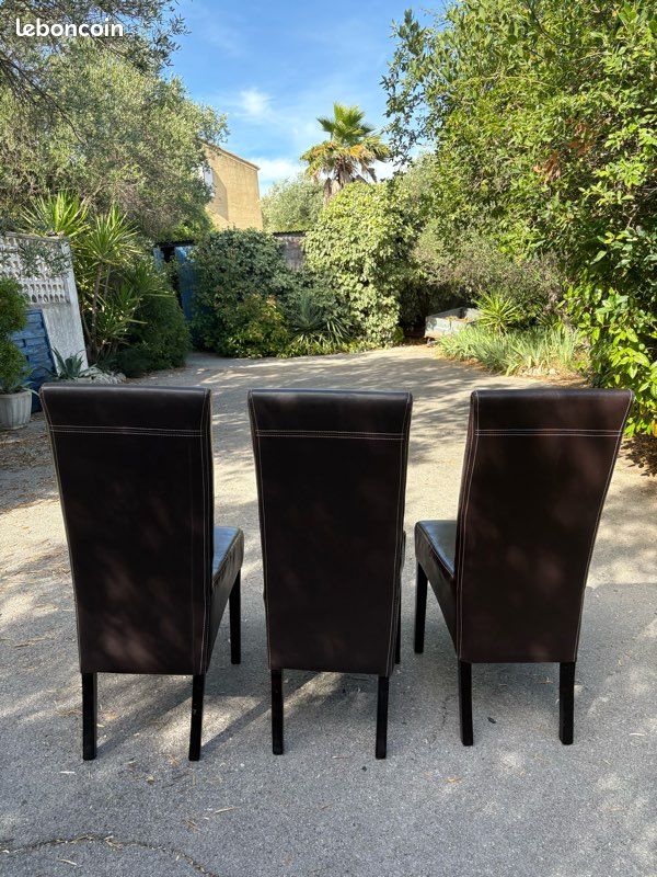 Lot de 3 chaises similicuir (image 2)