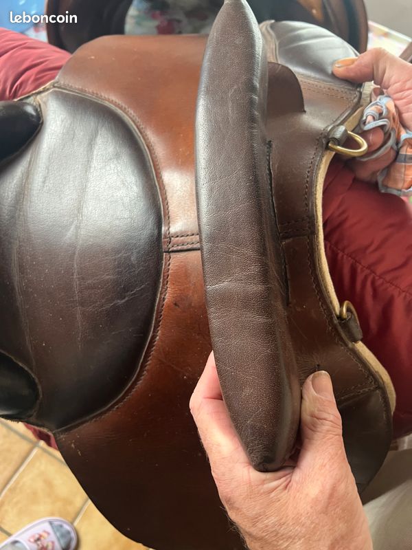 Sangle De Flanc (girth) En Cuir Véritable Sculpté - Ridex, Fabriqué En Inde, Pour Selle