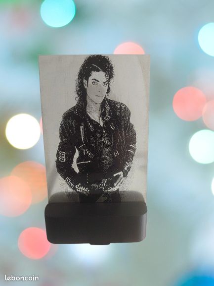 Cadre Verre Gravé Michael Jackson - Portrait (image 1)