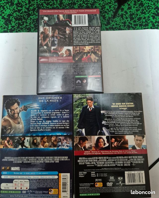 Lot 3 Dvd, X-men-Thor-Public enemies (image 2)