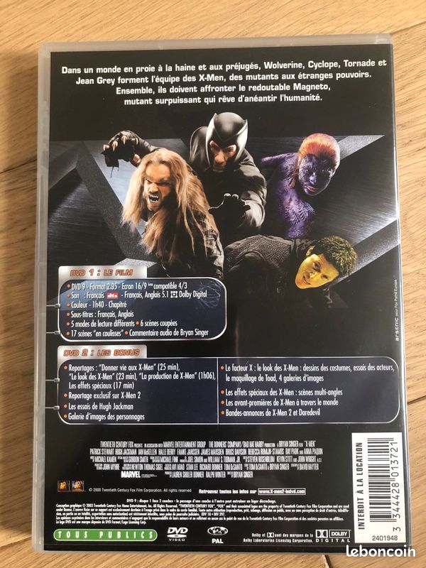 DVD X-MEN 2 édition collector 2 dvd (image 2)