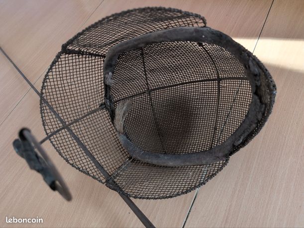 Ancien Masque d'Escrime années 1900 maillage en acier