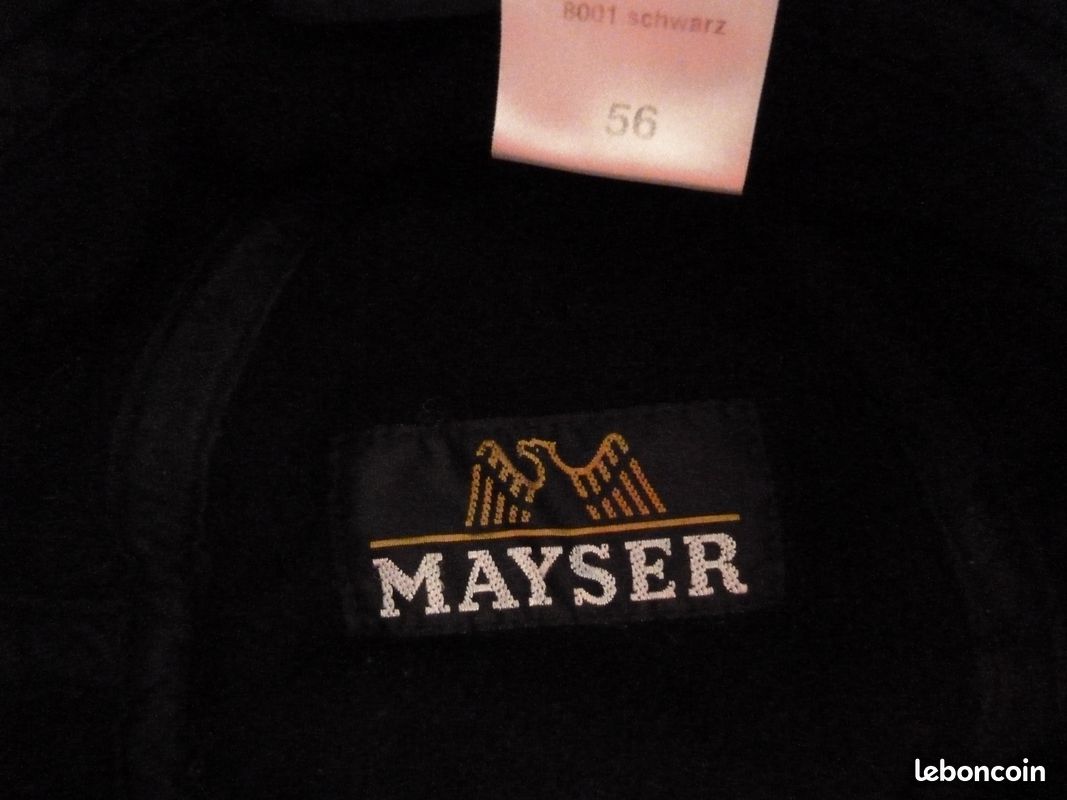 Chapeau noir en 80% laine et 20 % Polyamid Provenance Allemagne vintage en bon état Taille 56 (image 10)
