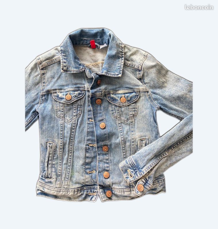 Veste jean t 32. ( environ 10/12 ans) (image 1)