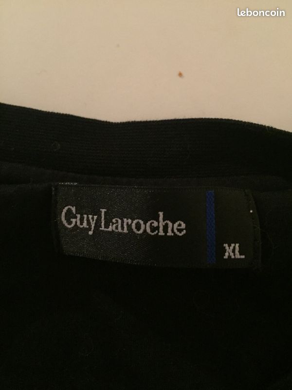 Polo noir GUY LAROCHE Taille XL (image 3)