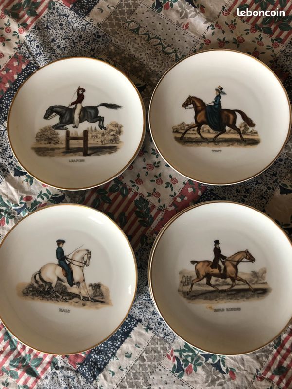 Assiettes à dessert équitation (image 1)