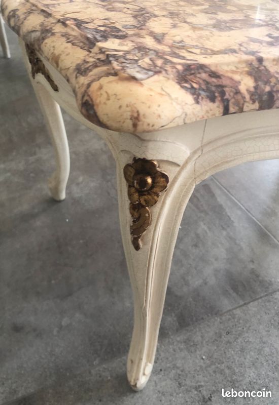 Table basse style Louis XV / shabby (image 1)