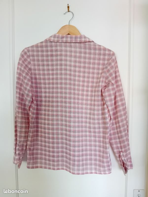 Chemisier Vintage Femme - Taille 38/40 - Manches Longues - Multicouleur - Occasion Bon état
