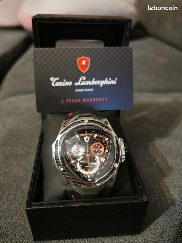 Montre Homme Tonino Lamborghini Spyder T9XD-YG - Neuve, Boîtier Doré, Bracelet Cuir
