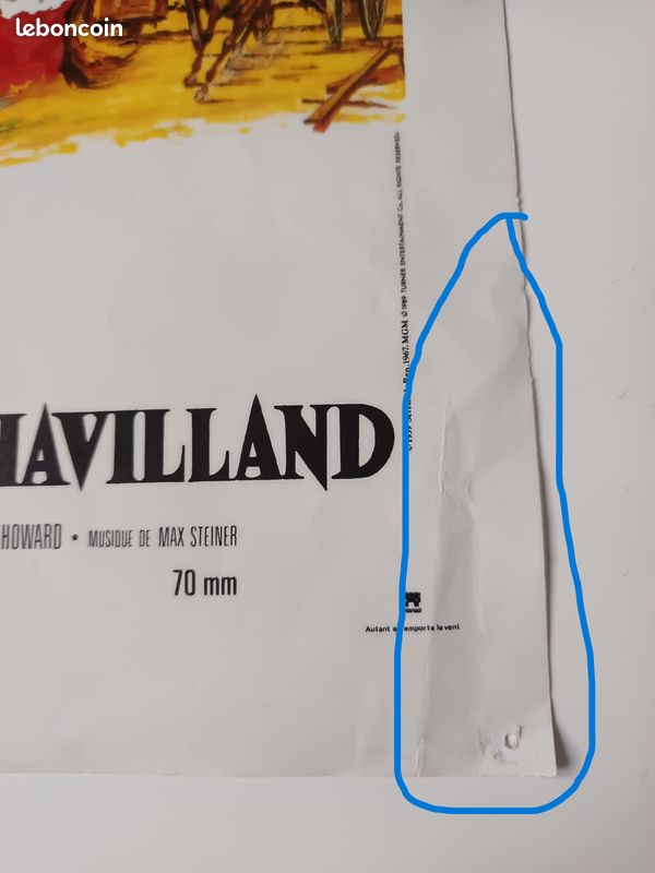 Affiche Autant en emporte le vent noir et blanc