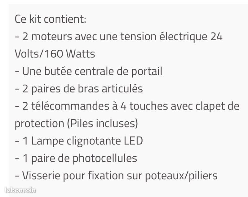 Motorisation portail battant BUNKER B500 neuf (image 5)