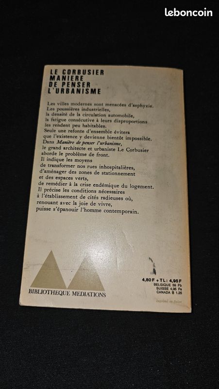 Édition Originale 1963 - Le Corbusier "Manière de penser l'urbanisme" (Coll. Médiations n°2) (image 2)