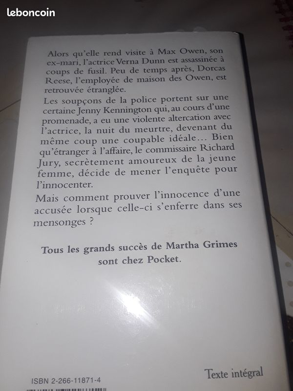 Une haine aveugle de Martha grimes (hj) (image 2)