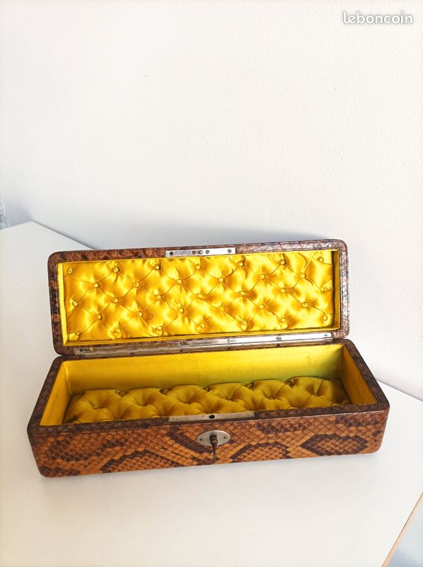 Boîte / Coffret à Thé En Ronce De Noyer Du 19