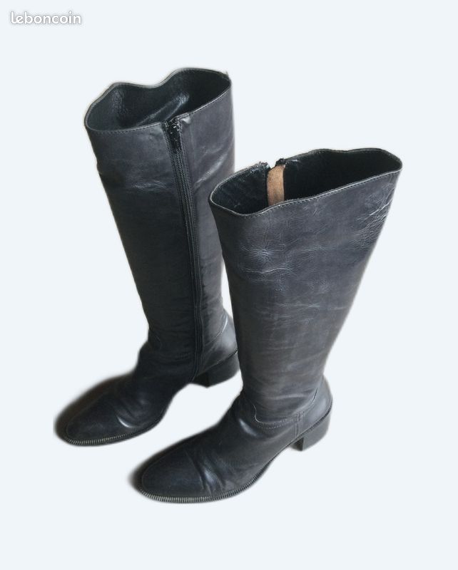 Bottes cuir de femme en cuir (image 1)