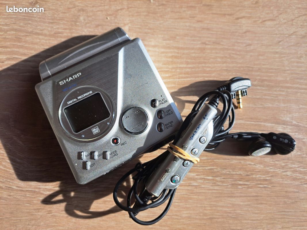 Lot Lecteur Sharp MD-MD-SR50H + 10 Minidisc à Réparer / Pièces