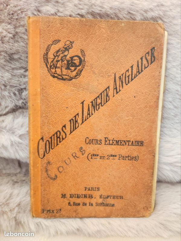 Ancien Cours De Langue Anglaise - Manuel Scolaire De 1904 (occasion, Livre Ancien)