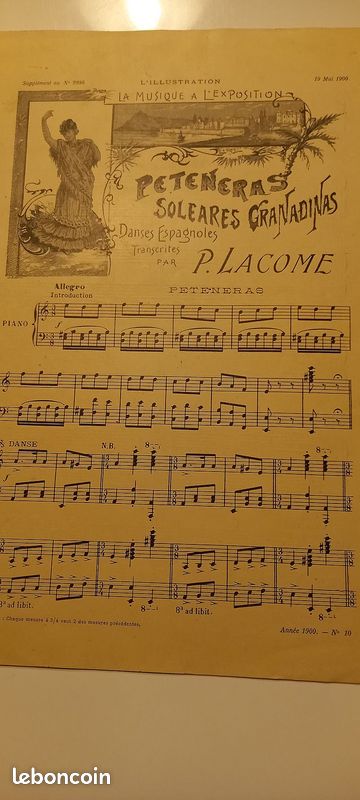 Musique Partitions Supplément musical de l'illustration époque 1900 (image 3)