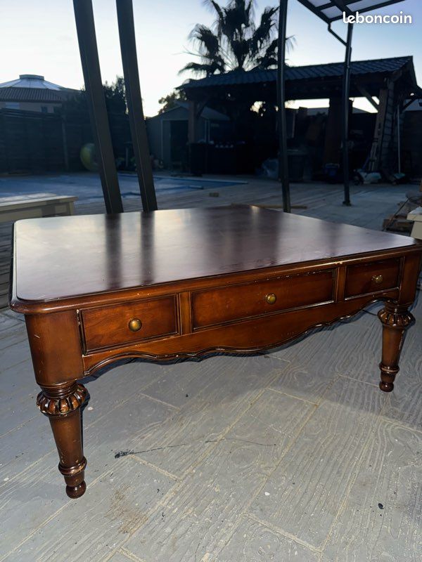 Grande table basse bois massif format xxl (image 1)