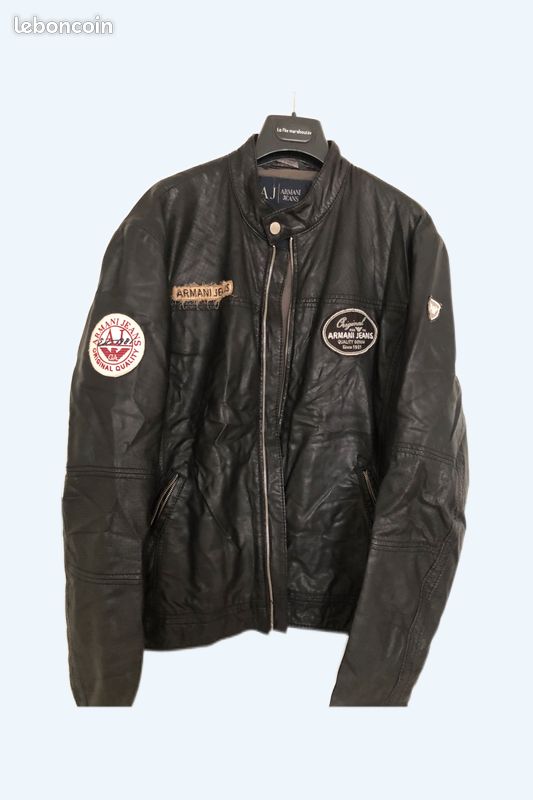 Veste en cuir Armani Jean (image 1)
