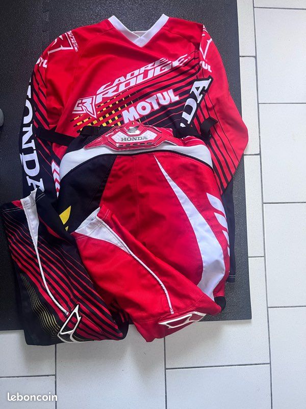 Honda Vetement Cross 180 Honda Maillot De Motocross Fluorescent Red