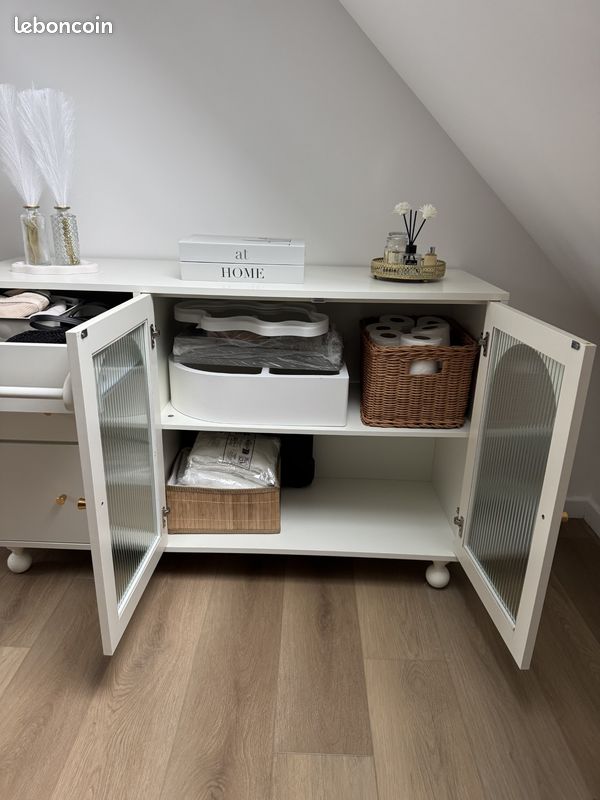 Meuble de rangement blanc – style moderne / scandinave (image 3)