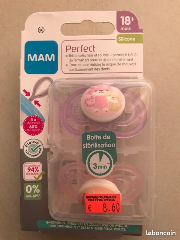 Sucette Mam d'occasion - Annonces equipement bébé leboncoin