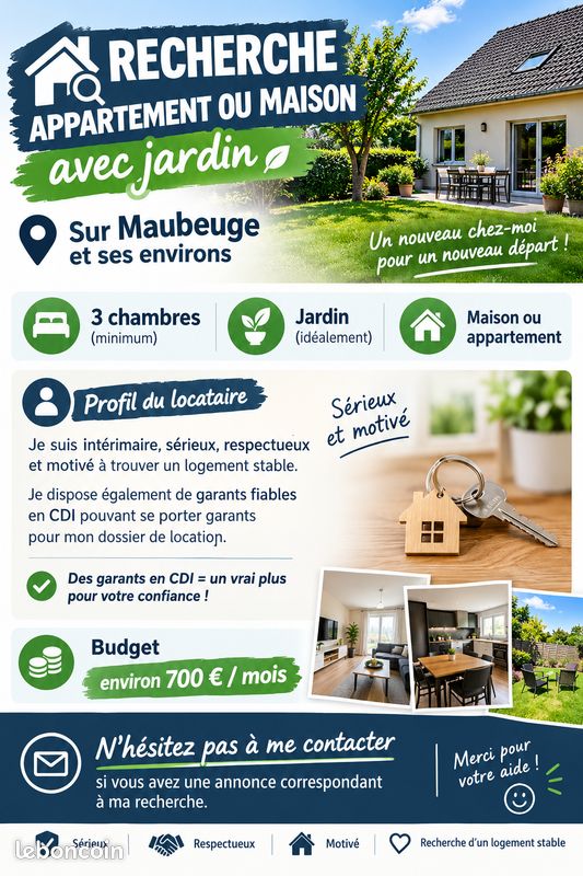 Maison 5 pièces 50 m² · à Maubeuge · 50 m² · 700 €/mois