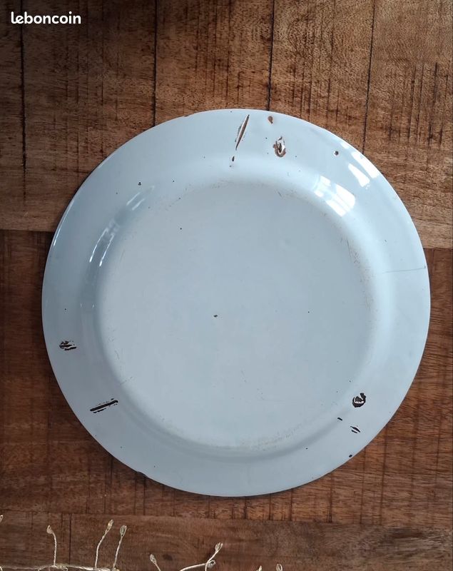 Assiette fleur en faïence (image 2)