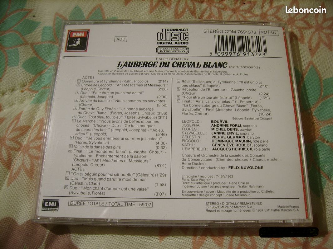 Cd l'auberge du cheval blanc 17 titres (image 2)