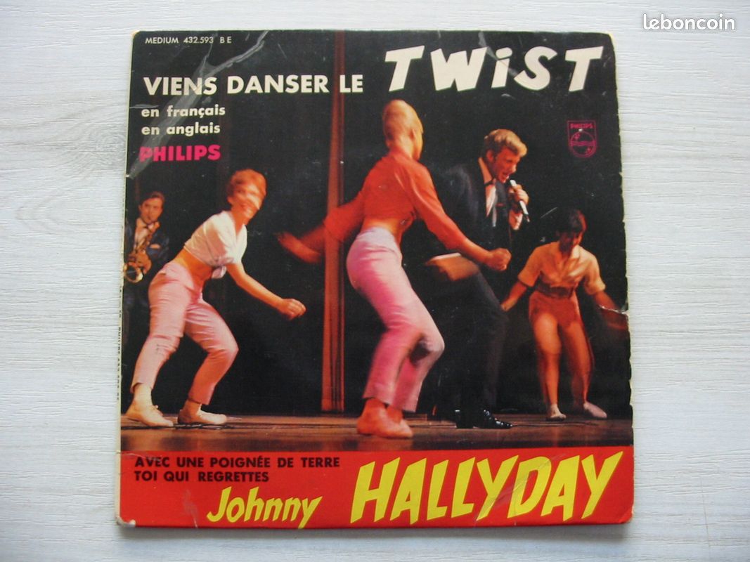 Johnny Hallyday Viens danser le twist Vinyle 45 tours (image 1)