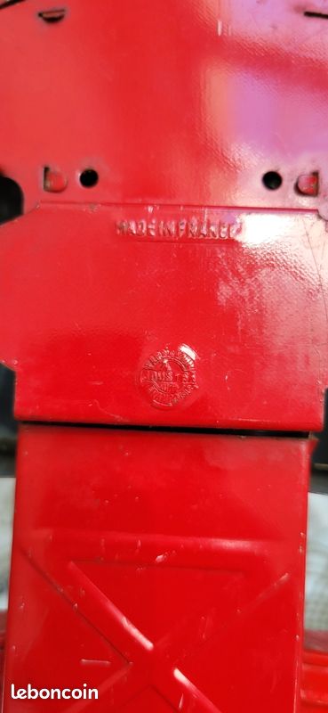 Camion Pompier Plastique Tôle Camion De Pompier Vintage Joustra Filoguidé En Plastique Et Tôle - Années Rétro - Fabriqué En France Jouet Vintage Joustra