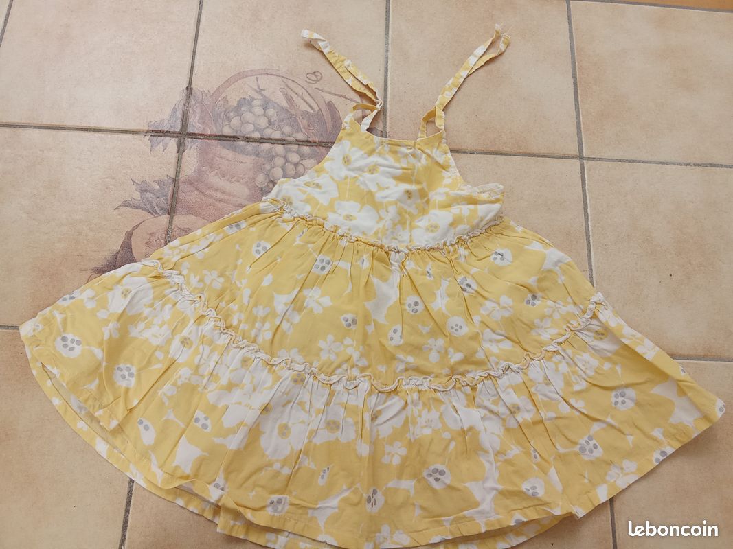 Robe jaune et blanche 18 mois (image 2)