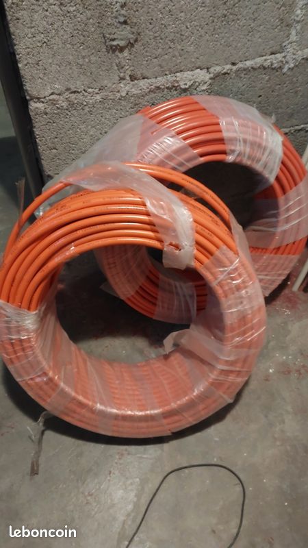 Lot 200 m tuyau multicouche PAP 12/16 orange – 2 couronnes neuves de 100 m (image 1)