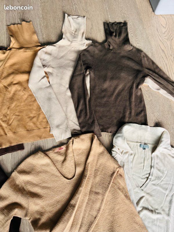 Lot 8 pulls femme S-M diverses marques (image 2)