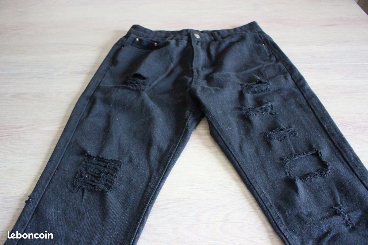 Jean troué noir 38 Shein Vêtements