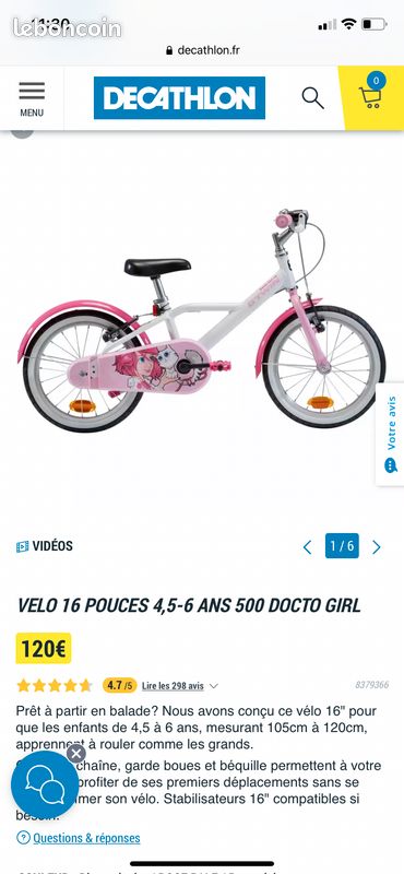 Vélo enfant 16pouces (image 3)