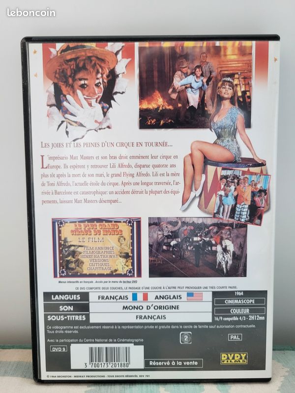 DVD Le plus grand cirque du monde de Henry Hathaway (image 2)