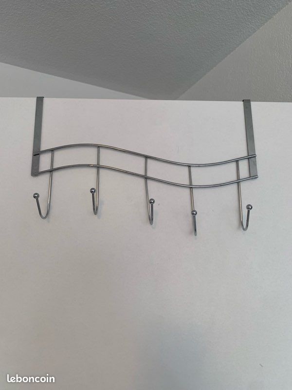 Patère de porte 5 têtes en métal (image 1)