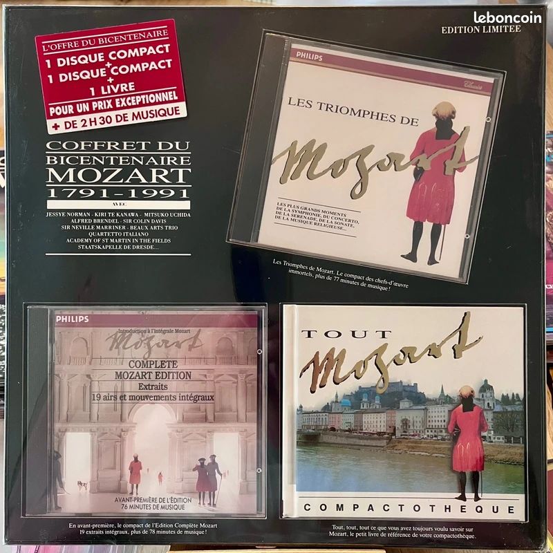 Wolfgang Amadeus Mozart 🎵 Coffret Du Bicentenaire 💥 Philips Classics 🎼 CD 🧨 LP 💥 Édition spéciale 🎼 1990 France (image 2)