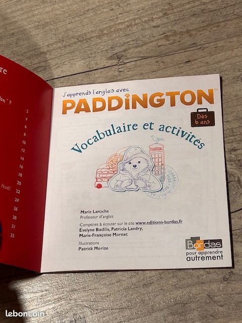 Cahier J'apprends l'anglais avec Paddington (image 2)