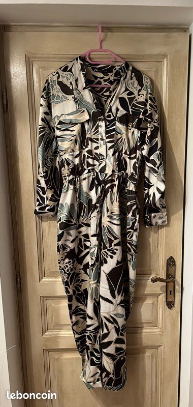 Combinaison multicolore Zara taille S - écru, beige, vert et noir (image 1)