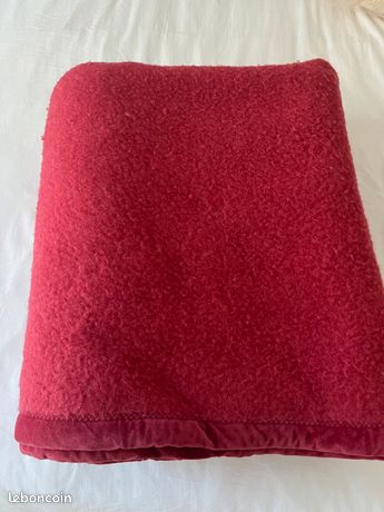 Couverture épaisse Beauvais 100% Laine, Taille Double 212x240 Cm, Couleur Jaune, Neuve