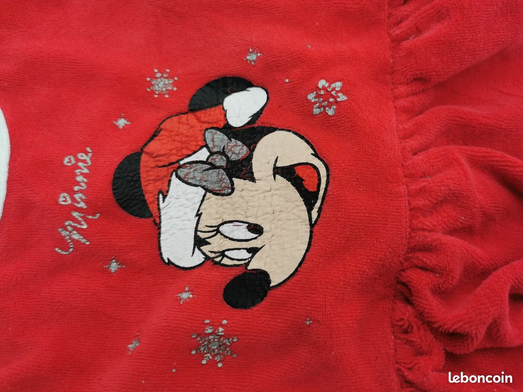 Pyjama / Pyjama-combinaison Noël Minnie Disney Baby — 18 mois (image 3)