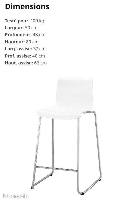 Tabouret / chaise de bar GLENN IKEA (image 5)