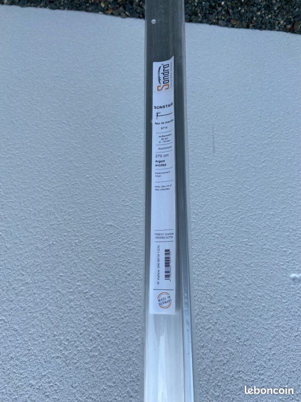 Nez de marche Sonstair Sondro à percement noyé en aluminium argent anodisé 270cm (image 1)