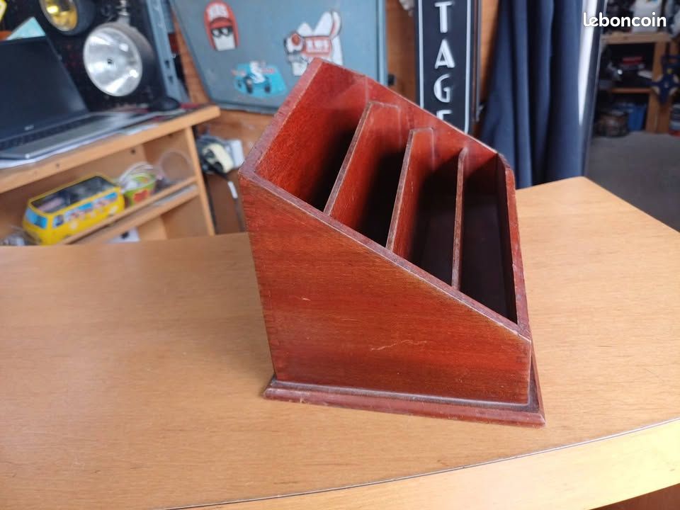 Trieur à courrier vintage en bois (image 4)