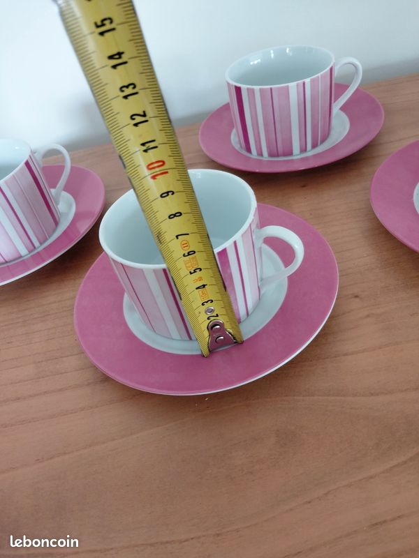 Tasses a café avec sous tasses (image 5)