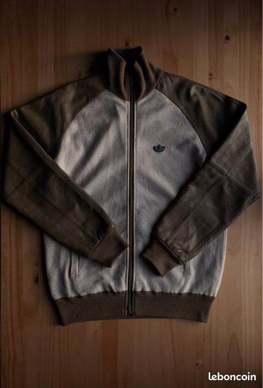 Veste Adidas Originals vintage laine beige marron M – style rétro premium (image 9)