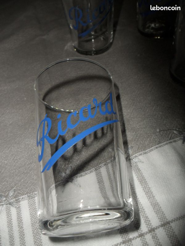 Lot de 6 mini verres RICARD bleu ciel (image 4)
